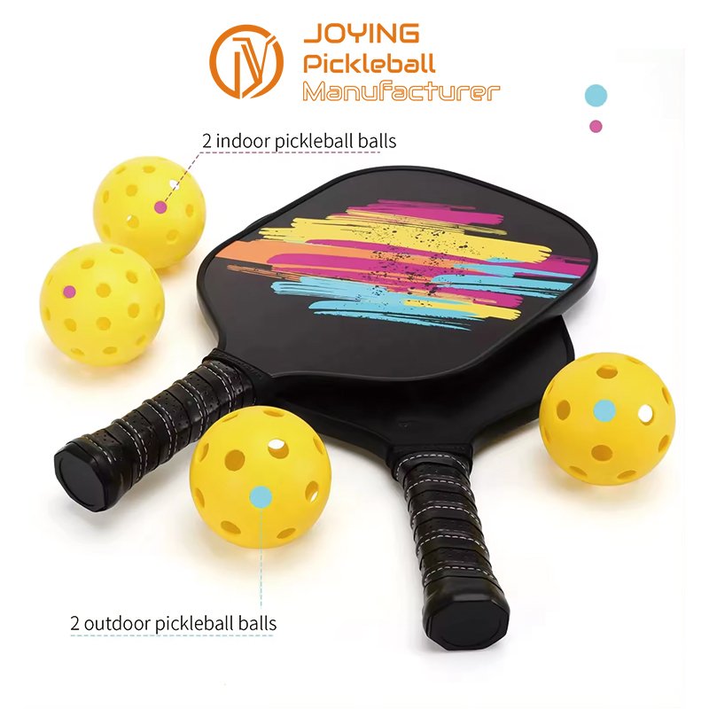 Custom Logo Graphite Fiber Glass Pickleball Set With 1bag 2paddles 4balls - Image 4