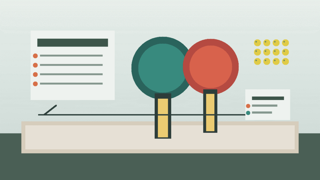 Private-label pickleball paddle sourcing desk with sample paddles, compliance checklist, and manufacturing materials