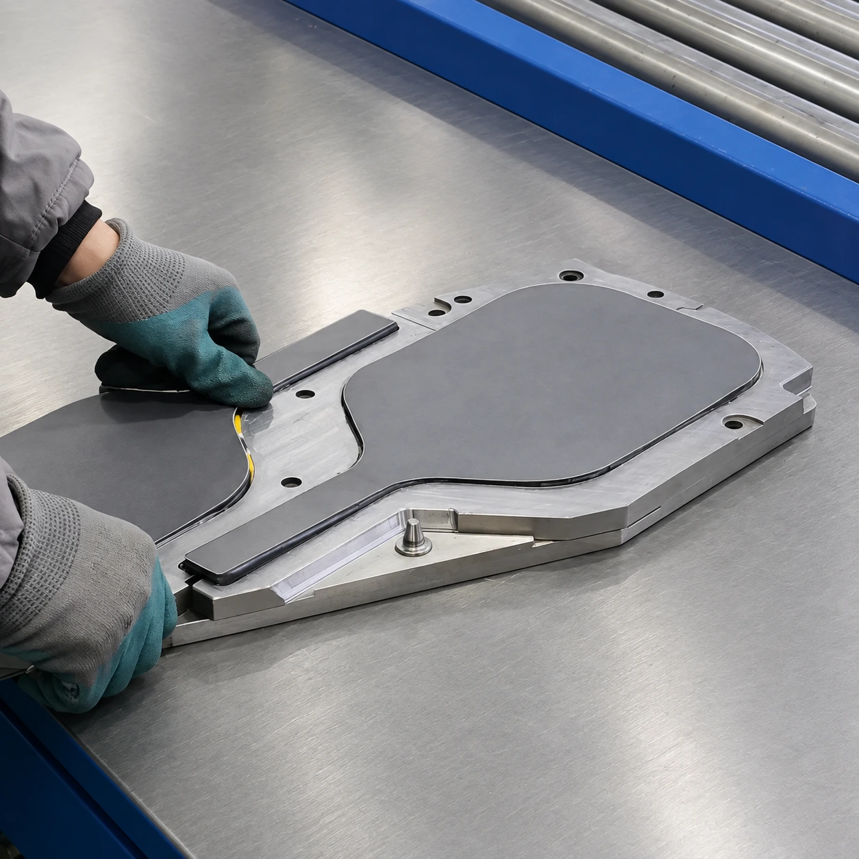 Clean pickleball paddle mold manufacturing process in an OEM factory